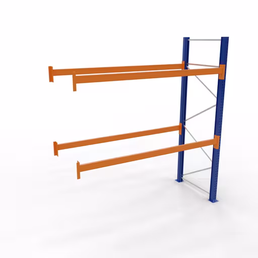 Palettenanbauregal 1 Feld 2700 mm - 4000x1100mm,HxT,6 Holme (2400kg) von der Marke Schulte Lagertechnik aus der Produktreihe Palettenregale
