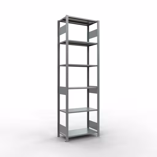 Grundregal, Fachbodenregal Stecksystem MULTIplus150, 2500 x 750 x 400 mm (HxBxT), 6 Fachböden, Längenriegel, verzinkt von der Marke Schulte Lagertechnik Grundregal, Fachbodenregal Stecksystem MULTIplus150, 2500 x 750 x 400 mm (HxBxT), 6 Fachböden, Längenriegel, verzinkt aus der Kategorie Grundregal mit der Artikelnummer 12741-75-LR