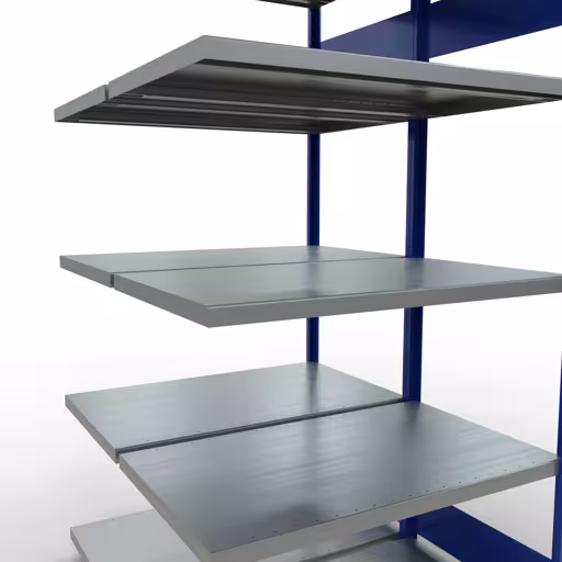 Andere Ansicht des Artikels Anbauregal, Doppelregal, Fachbodenregal Stecksystem MULTIplus250, 2000 x 1000 x (2x600) mm (HxBxT), 2x5 Fachböden, Längenriegel, RAL 5010 enzianblau Andere Ansicht des Artikels Anbauregal, Doppelregal, Fachbodenregal Stecksystem MULTIplus250, 2000 x 1000 x (2x600) mm (HxBxT), 2x5 Fachböden, Längenriegel, RAL 5010 enzianblau aus der Kategorie Fachbodenregale