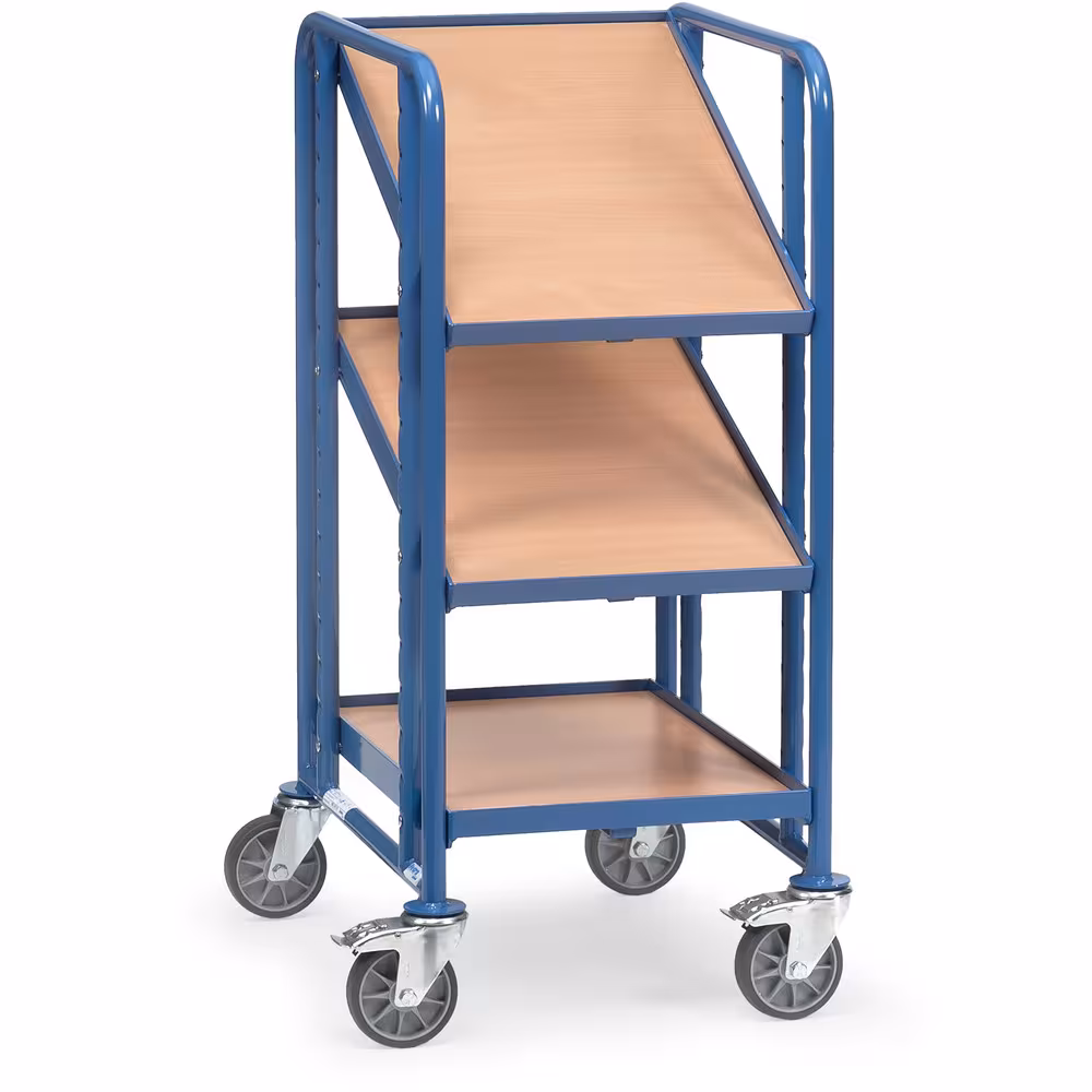 Eurokastenwagen 2381 Stahlrohr und Profilstahl-Konstruktion, pulverbeschichtet RAL 5007, Schraubkonstruktion aus der Kategorie Wagen mit der Artikelnummer 2381
