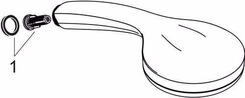 Technische Zeichnung 3988333 Hansgrohe Handbrause CROMA 100 VARIO Nennweite 15 chrom