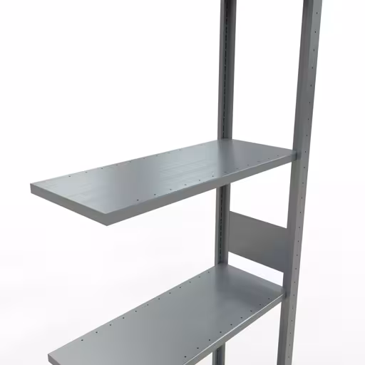 Produktbild Nr.15 des Artikels Anbauregal, Fachbodenregal Stecksystem MULTIplus150, 3000 x 750 x 300 mm (HxBxT), 7 Fachböden, Längenriegel, verzinkt aus der Produktreihe Stecksystem von der Marke Schulte Lagertechnik
