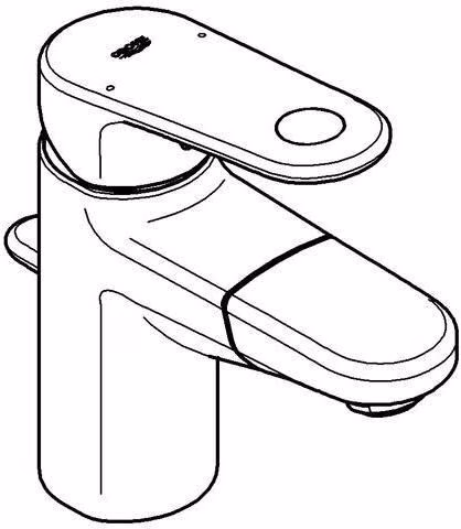 GROHE Einhand-Waschtischbatterie Europlus 33155_2 mit herausziehbarem Auslauf chrom
