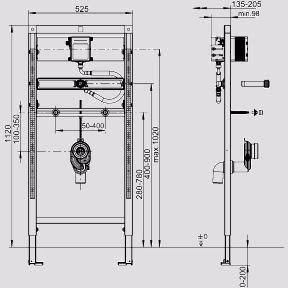 Urinalelement INEO 1120 x 525 mm SANIT