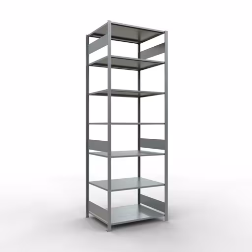 Produktbild Nr.15 des Artikels Grundregal, Fachbodenregal Stecksystem MULTIplus150, 3000 x 1000 x 800 mm (HxBxT), 7 Fachböden, Längenriegel, verzinkt aus der Produktreihe Stecksystem von der Marke Schulte Lagertechnik