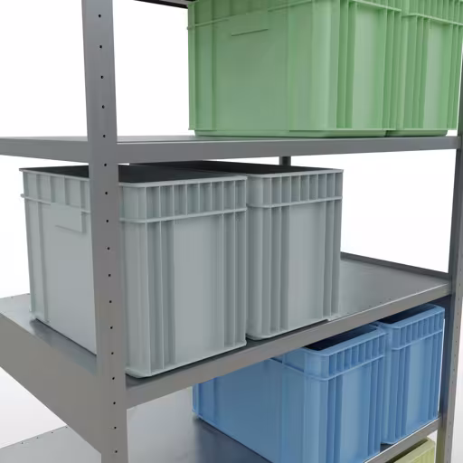 Produktbild Nr 13 des Artikels Stecksystem Grundregal 2500x1300x800 mm, Typ 250 kg, verzinkt Abbildung Nr 13 des Artikels Stecksystem Grundregal 2500x1300x800 mm, Typ 250 kg, verzinkt aus der Produktgruppe Stecksystem von der Marke Schulte Lagertechnik