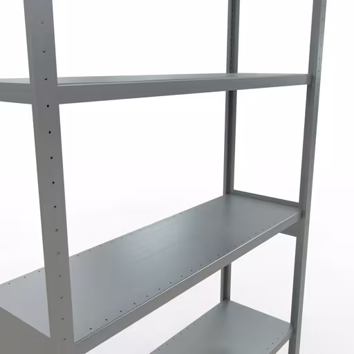 Grundregal, Fachbodenregal Stecksystem MULTIplus250, 3000 x 1300 x 400 mm (HxBxT), 7 Fachböden, Längenriegel, verzinkt von Schulte Lagertechnik mit der Artikelnr. 12942-130-LR